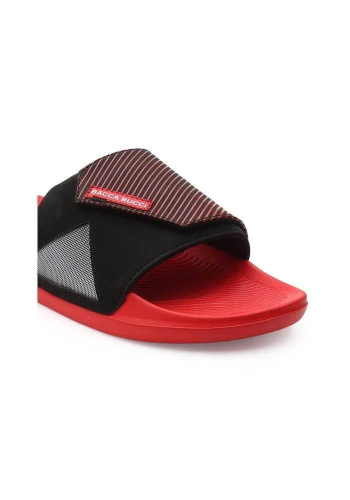 Bacca Bucci Crimson Red Elevate Slides – Ultra-Comfort EVA Slip-Ons for Men | Best Price UAE